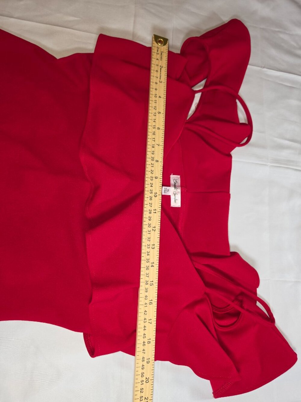 Emerald Sundae Red Ruffle Mini Dress Size XL - Picture 12 of 15
